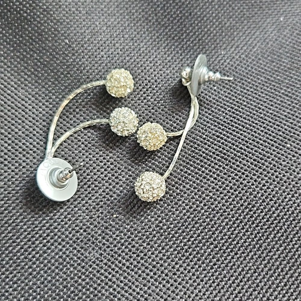 Silver Ball Drop Earrings